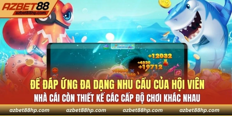 Nhà cái thiết kế các cấp độ chơi khác nhau